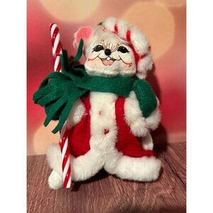Annalee‎ Christmas Mouse – 2008 – Holding Candy Cane